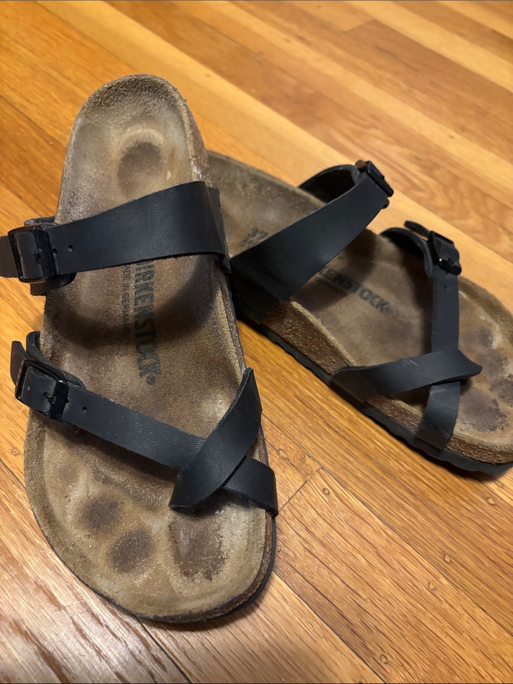 Birkenstock Black Crisscross Adjustable Strap Sandals Size 37